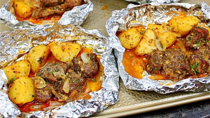 Grilled Beef and Veggie Foil Packets